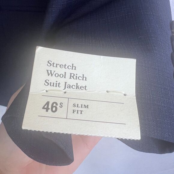 Goodfellow & Co NWT Wool Blend Navy Voyage Sports Coat Blazer Size 46S - Picture 8 of 13